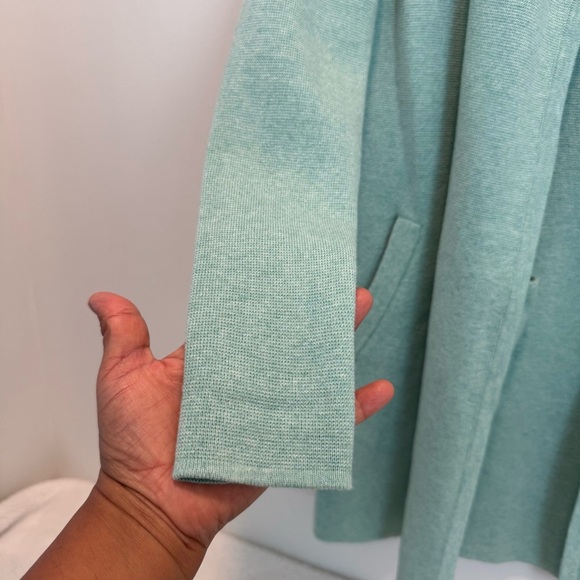 J Crew Vanessa Longline Open Front Cardigan Sweater Coat XXS Mint Green AC619 - Picture 6 of 12